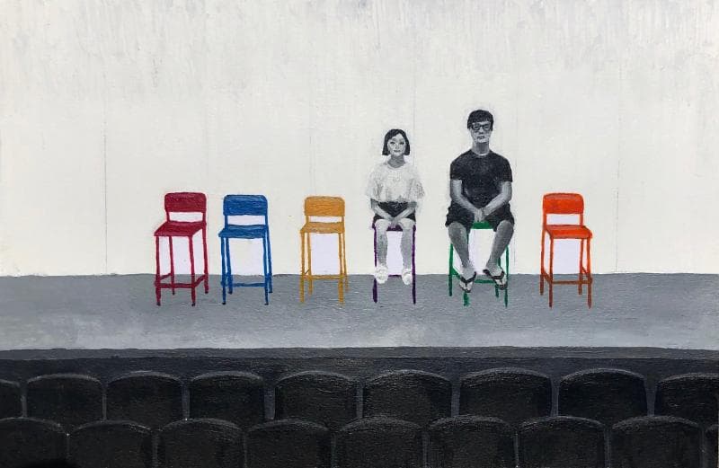 Musical Chairs, acrylic paint // 2019